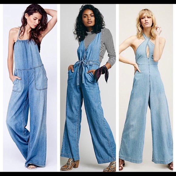 Free People Other - Free People Chambray Jumpsuit ISO 10/12